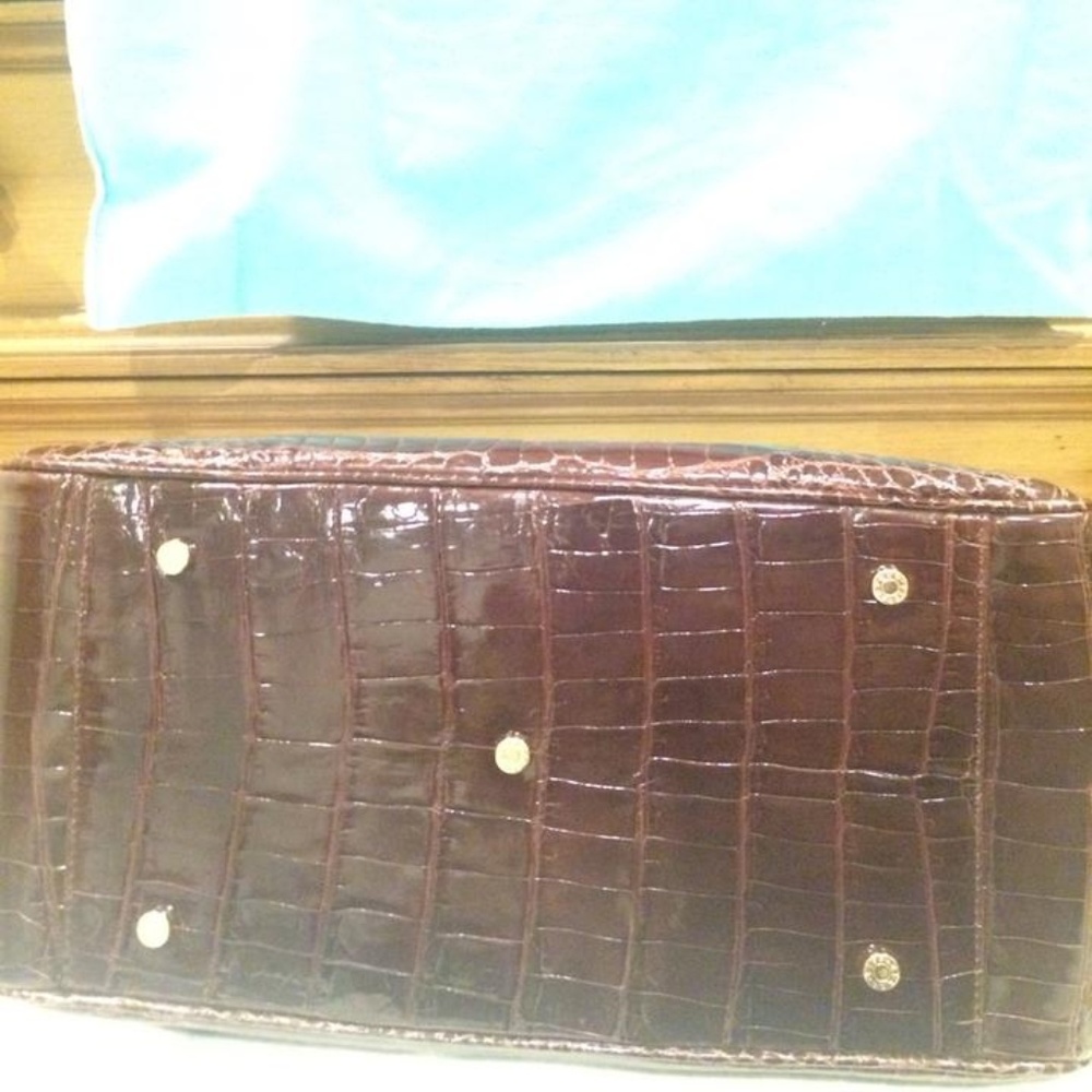 TIFFANY & CO. Brown Crocodile Laurelton Bag - Picture 7 of 8